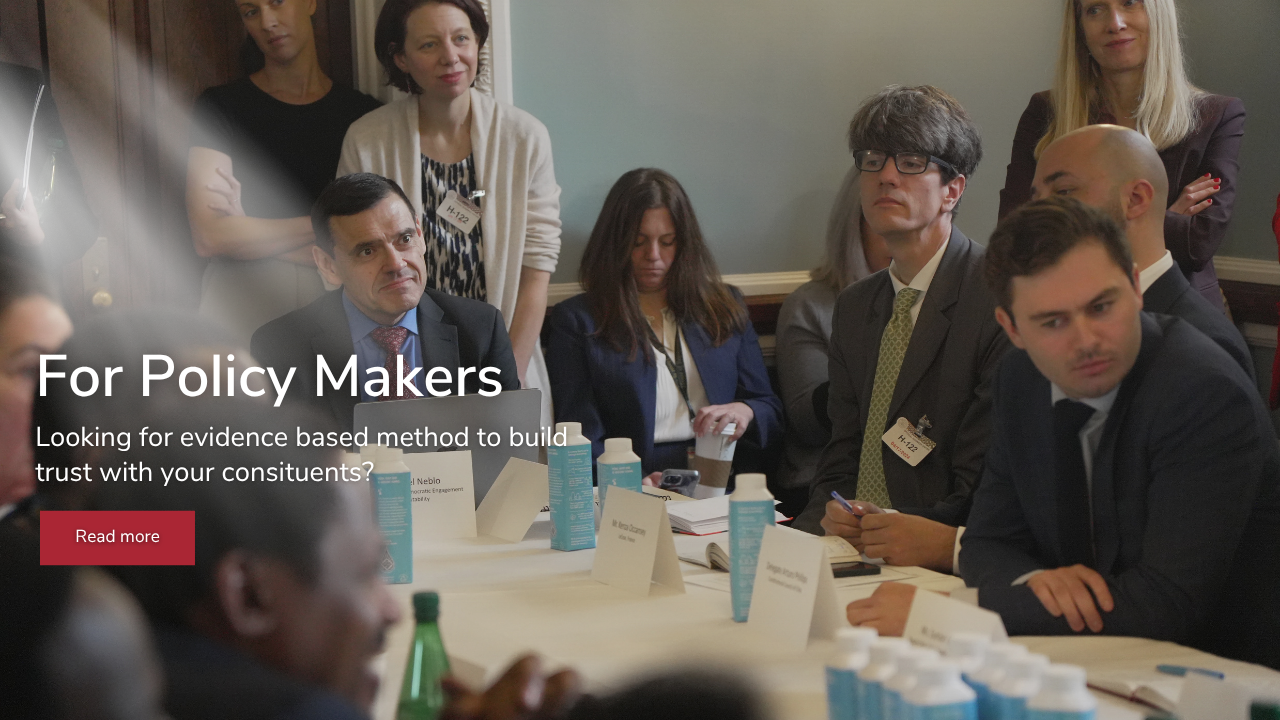 Michael Neblo in a meetin event 