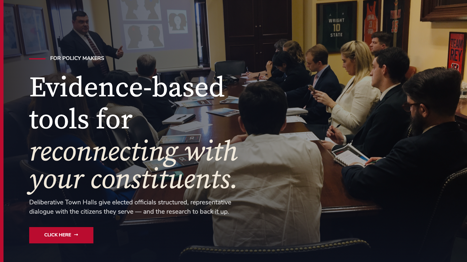 Banner image with the text says for policy makers 