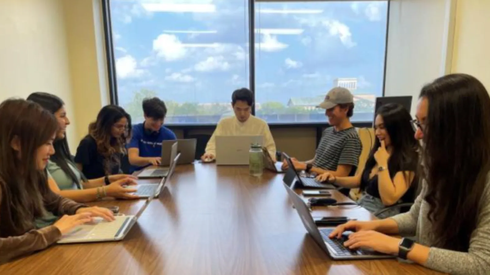University of Houston students train as moderators for its Deliberation Testbed project. (Ryan Kennedy)