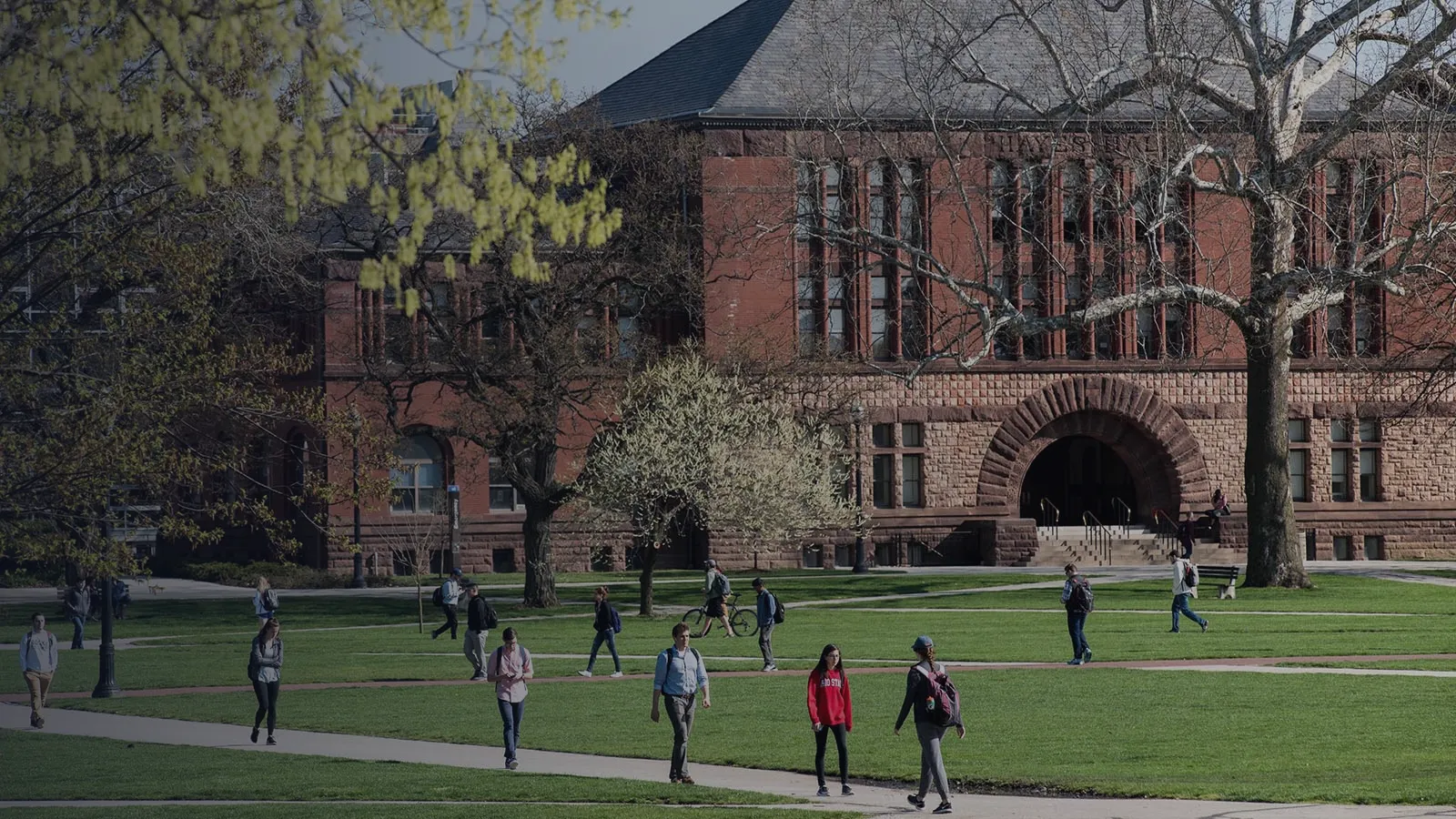 Ohio State University students on campus. 