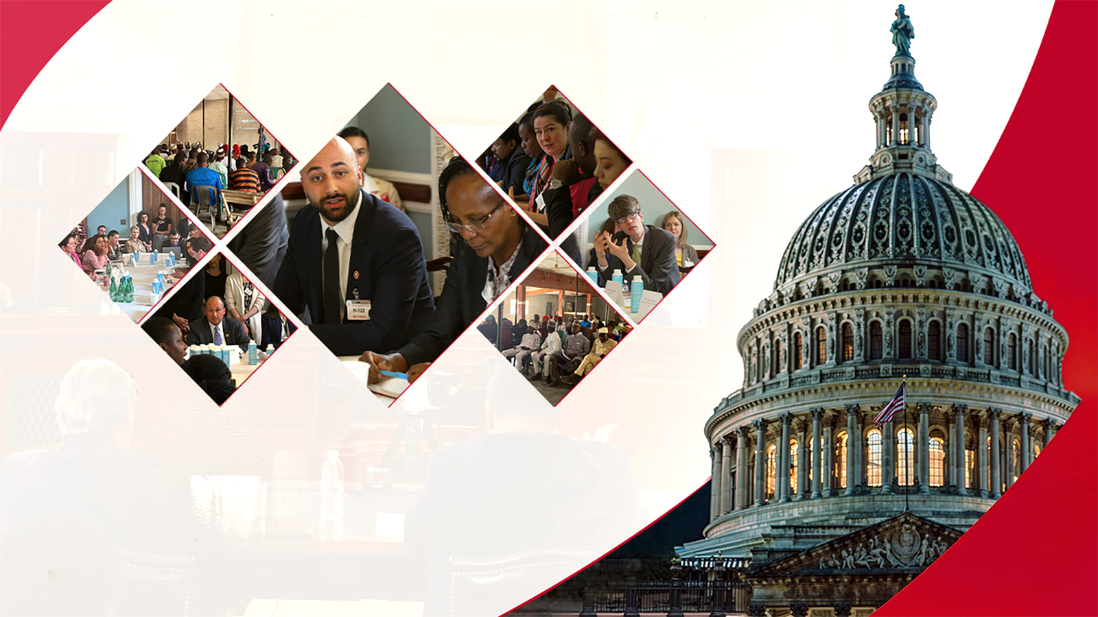 Design a banner featuring the Congress building.