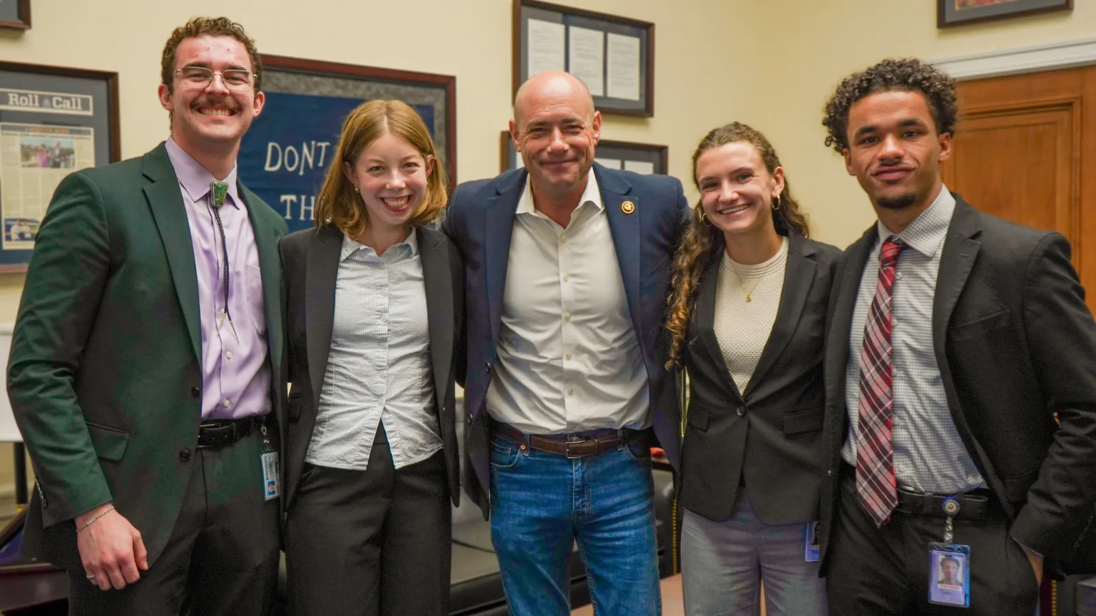 Office group photo: With colleagues in a congressional office during the summer fellowship on Capitol Hill.