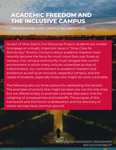 IDEA Framework for Campus Deliberation
