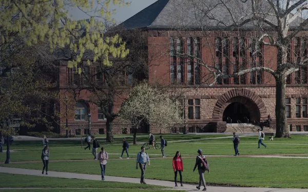 Ohio State University students on campus. 