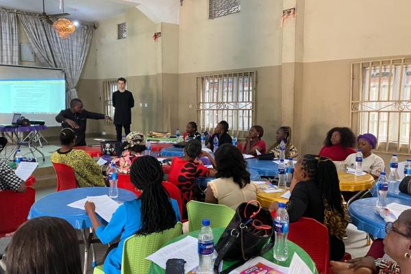 Participants Gather at Hub for Deliberative Town Hall